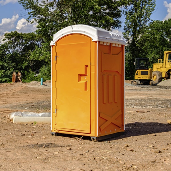 how often are the portable restrooms cleaned and serviced during a rental period in West Kootenai